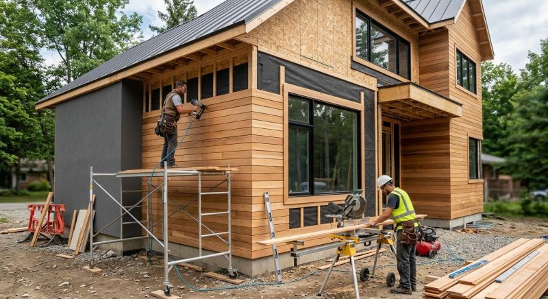Faux Wood Siding Installation in Locust, NC