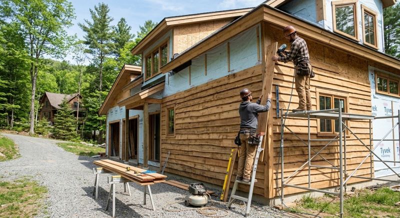Faux Wood Siding Installation in Midland, NC