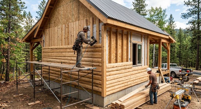 Log Siding Installation in Locust, NC