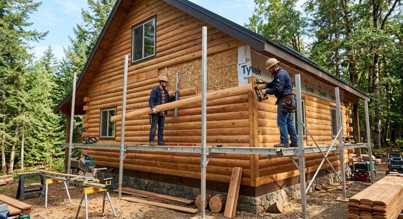 Log Siding Installation in Locust, NC