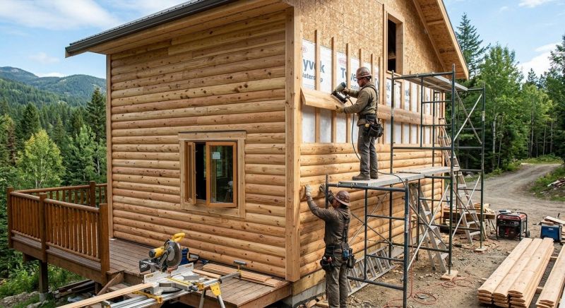 Log Siding Installation in Waxhaw, NC