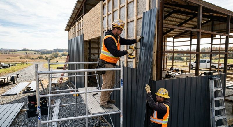 Metal Barn Siding Installation in Union County, NC
