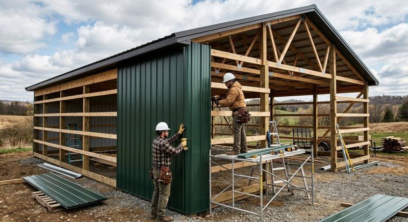 Metal Barn Siding Installation in Union County, NC