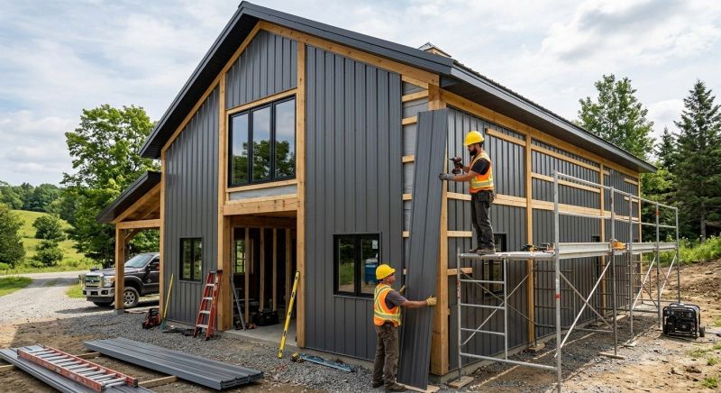 Metal Barn Siding Installation in Union County, NC
