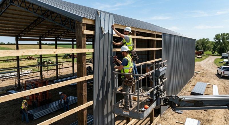 Pole Barn Siding Installation in Union County, NC