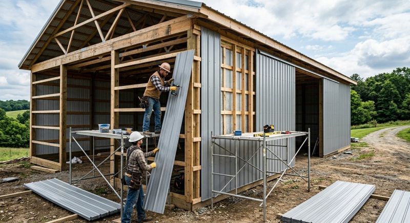 Pole Barn Siding Installation in Union County, NC