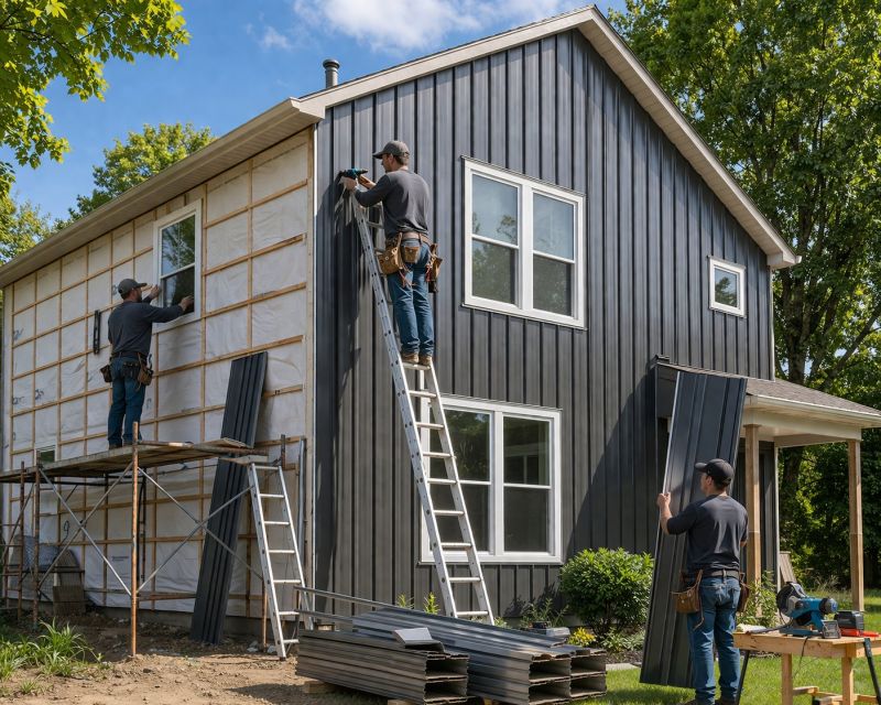 Sheet Metal Siding Replacement in Union County, NC